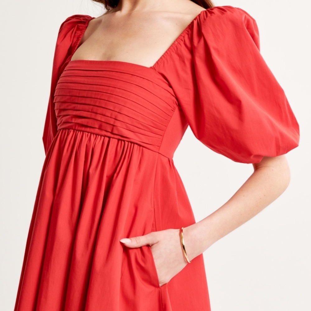 Abercrombie & Fitch Emerson Poplin Puss Sleeve Mini - Picture 2 of 6